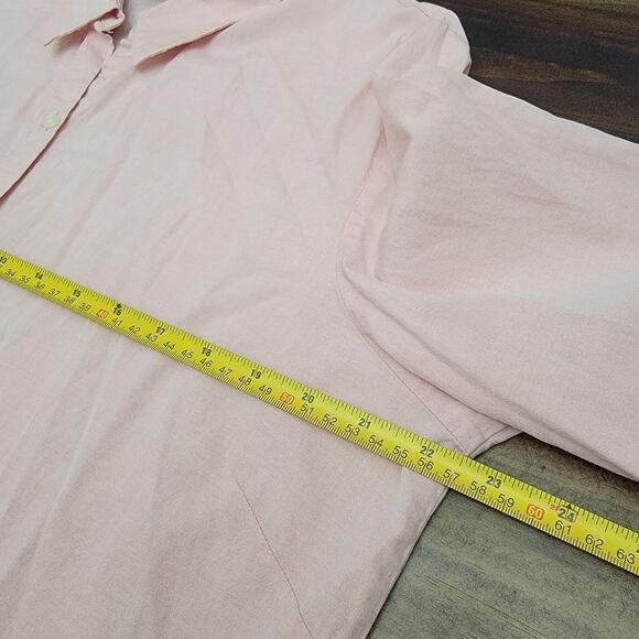 Old Navy Botton Down Light Pink Blouse 3/4 Sleeve 100% Cotton Women's Size XL - Picture 6 of 10